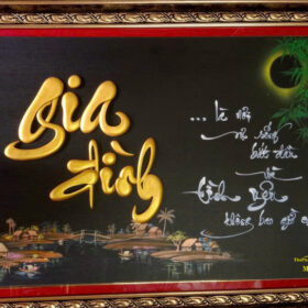 Tranh thư pháp chữ Gia Đình