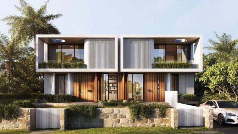 Mẫu biệt thự song lập 2 tầng