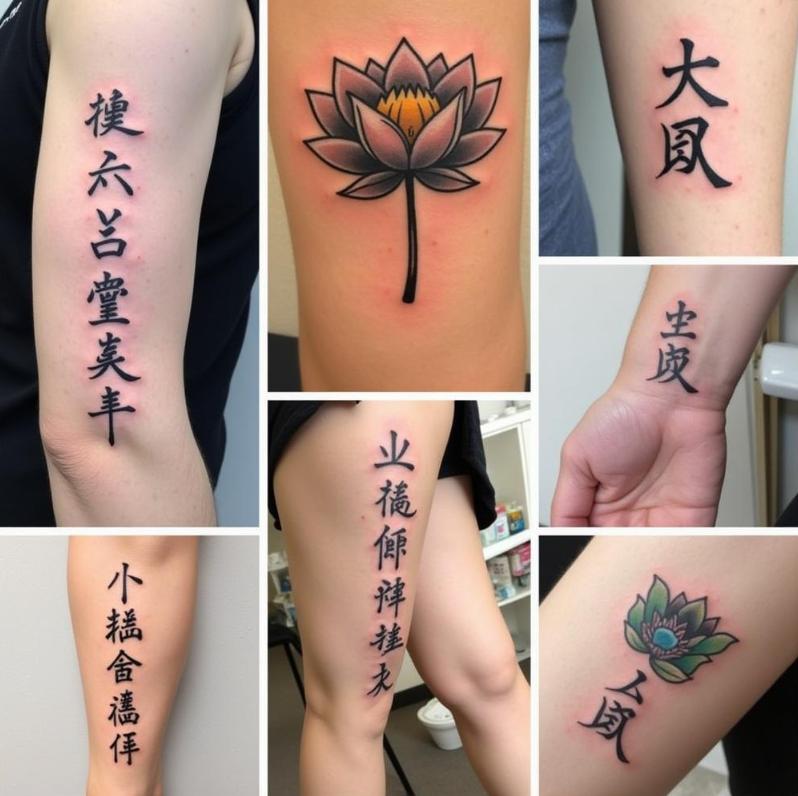 Hình xăm chữ Trung Quốc độc đáo