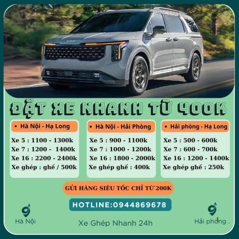 Anh Thái - Xe Ghép Hà Nội - Nội Bài - Hải Phòng