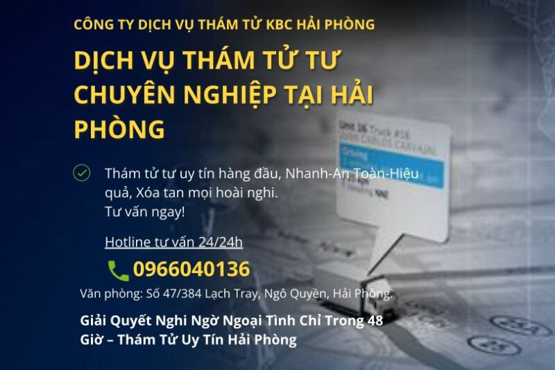 Công ty dịch vụ thám tử KBC Hải Phòng