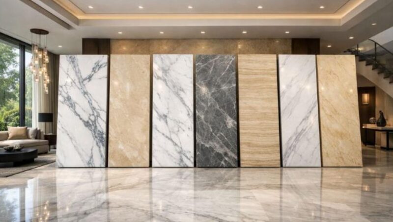 Ưu điểm của tranh đá nhân tạo là đa dạng màu sắc & hoa văn, độ bền cao