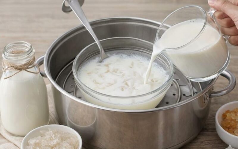 Quy trình làm yến chưng sữa tươi đơn giản tại nhà
