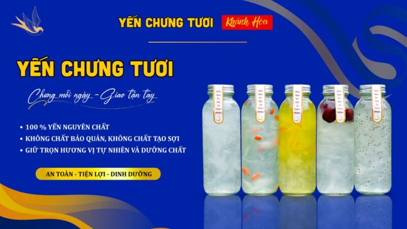 Cửa hàng yến sào Skanest nổi bật với yến chưng tươi