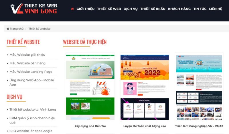 Công ty Thiết kế Web Vĩnh Long