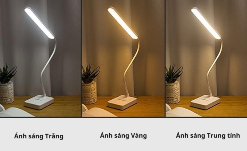 Đèn học điều chỉnh nhiệt độ màu với thiết kế điều chỉnh độ ánh sáng linh hoạt