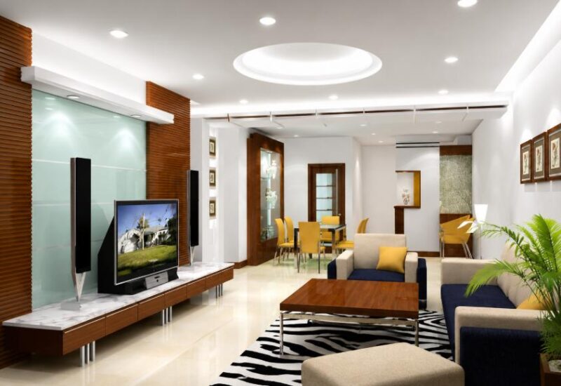 Đèn LED giúp không gian phòng khách thêm tươi sáng 