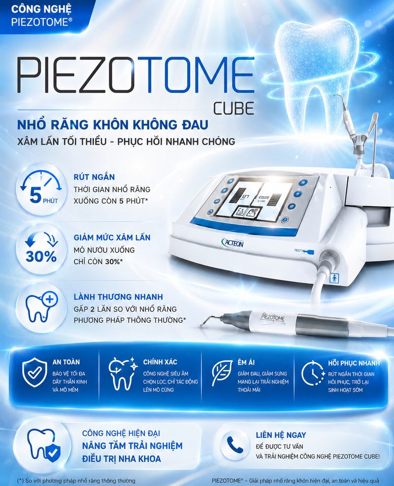 Công nghệ nhổ răng Piezotome