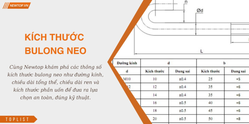 Kích thước bulong neo